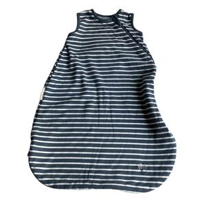 Woolino Striped Sleep Sack 100% Cotton Baby Blue White Zippered